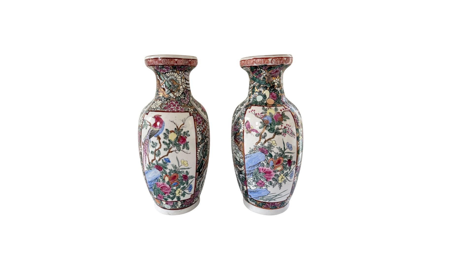 Vintage Rose Famille Vases