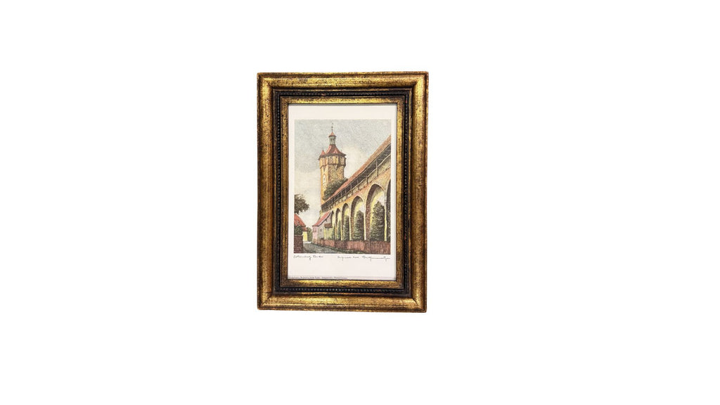 Vintage European Etching