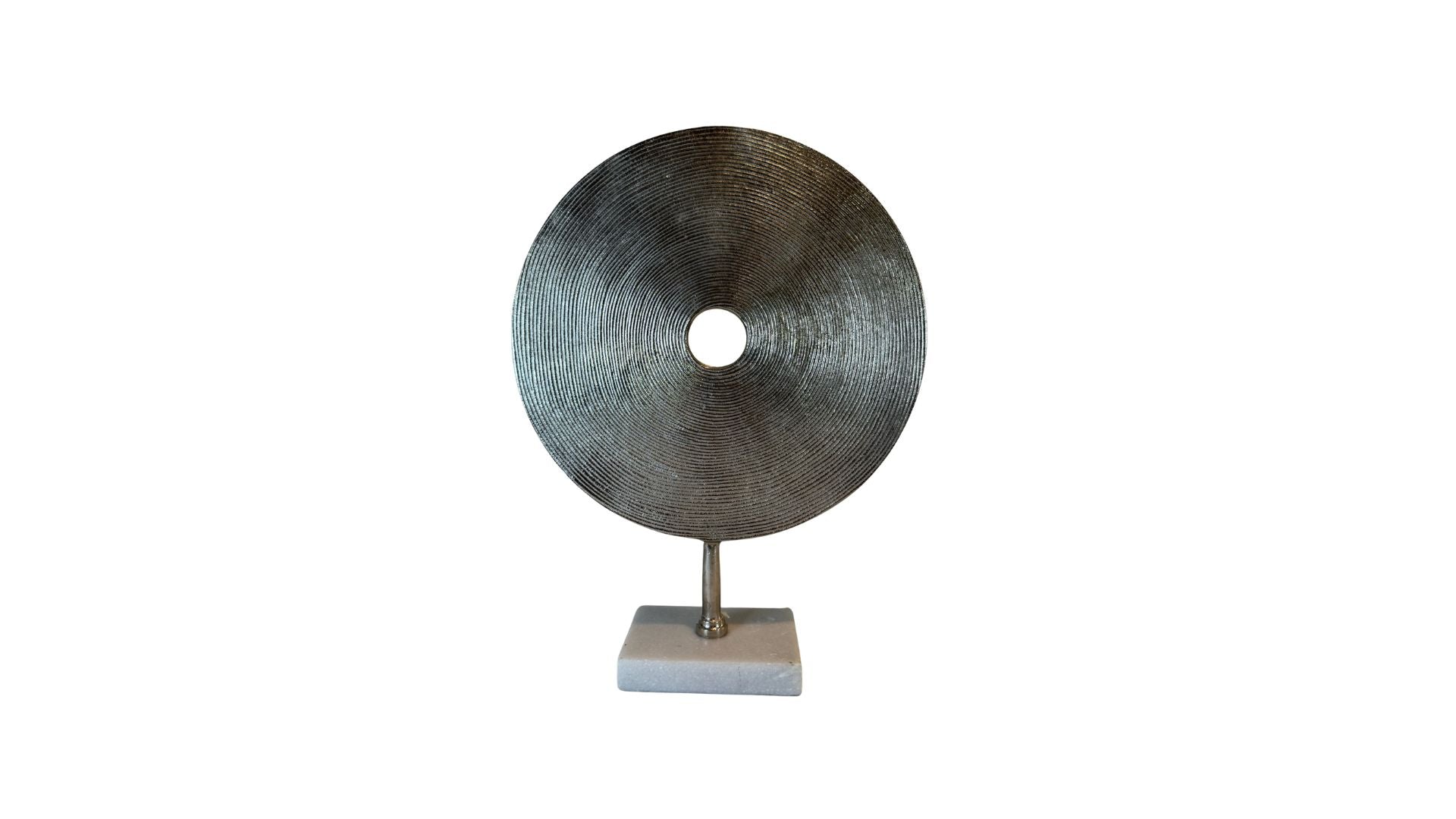 Large Silver Disk Sculpture