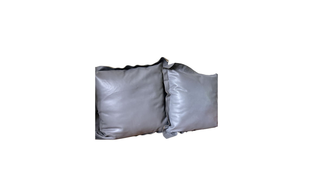 Faux leather shams