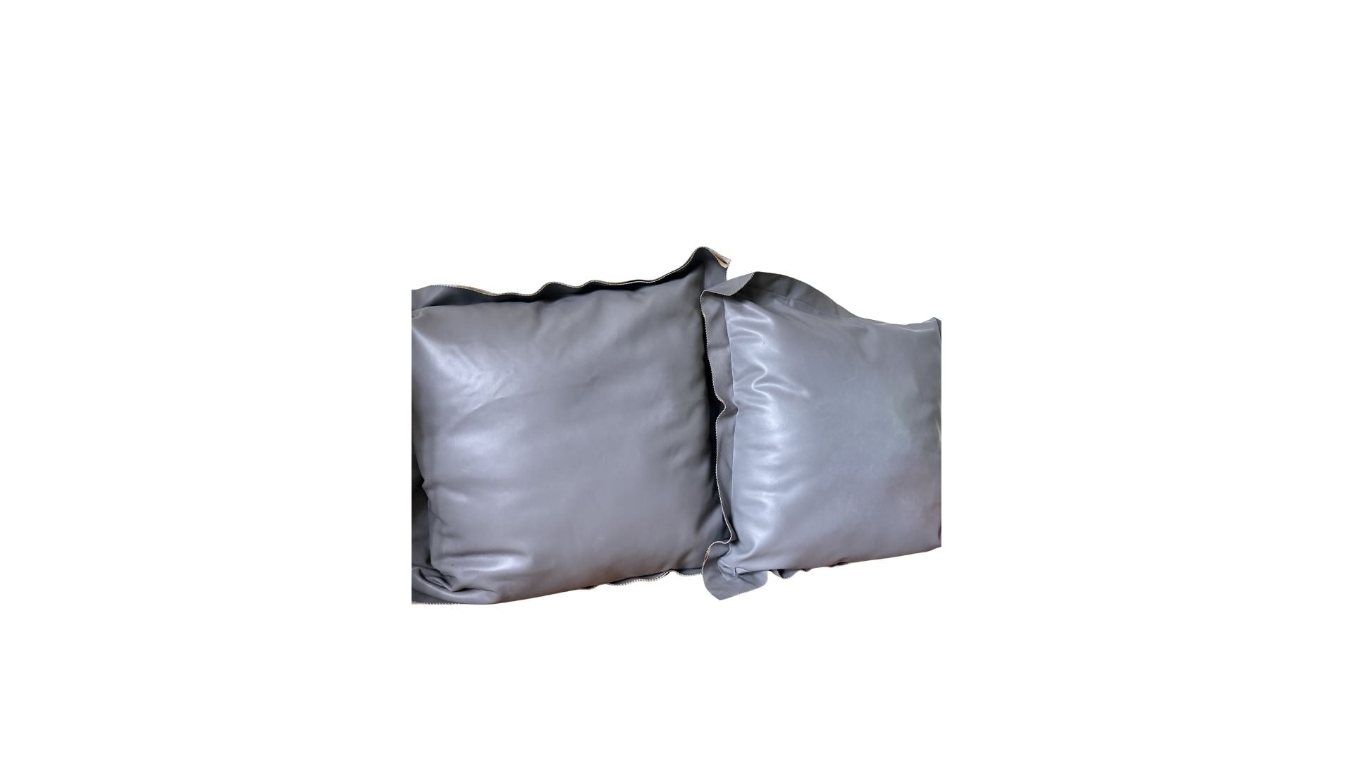 Faux leather shams