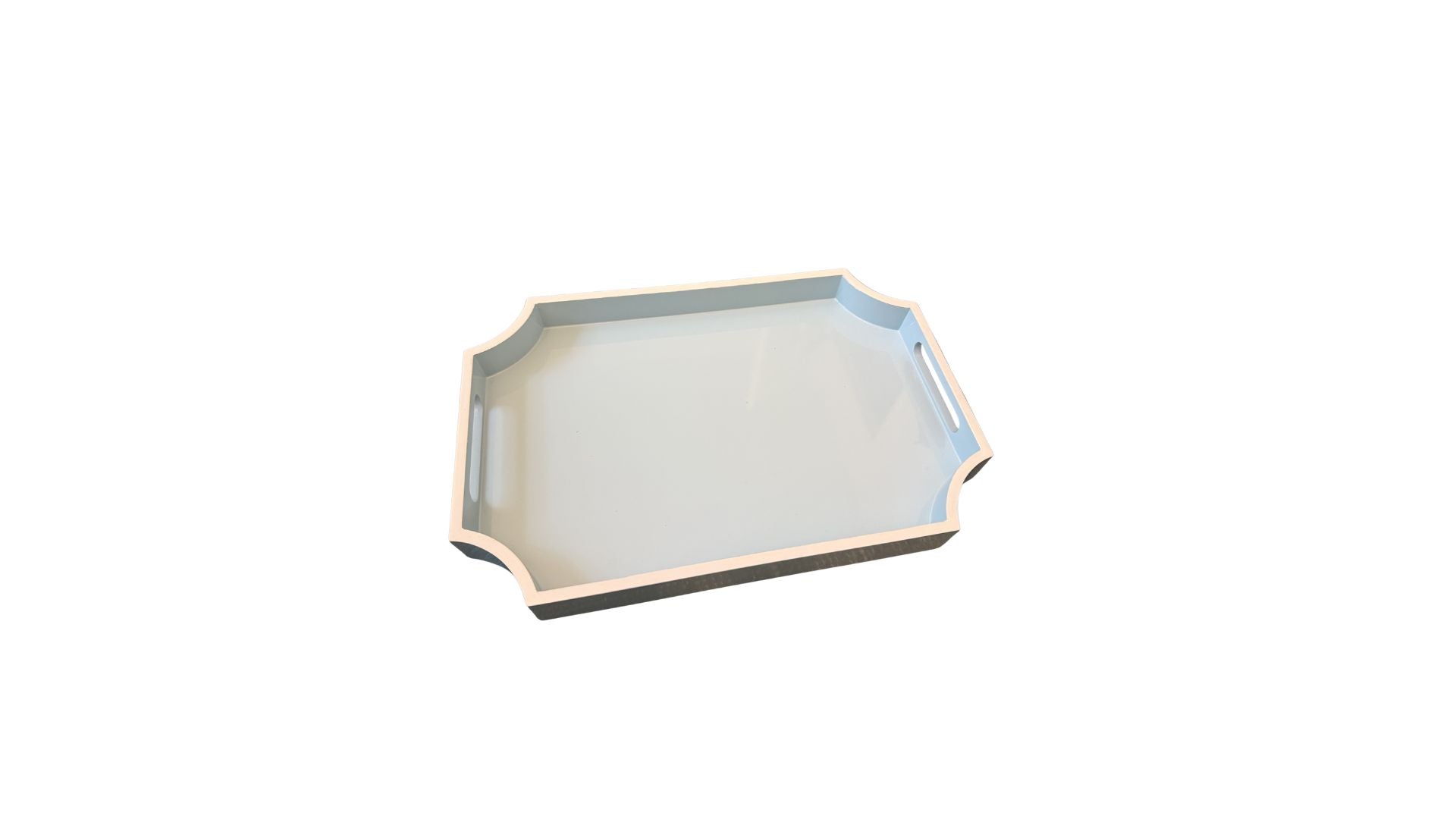 Blue and white coffee table tray
